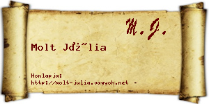 Molt Júlia névjegykártya